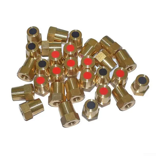 Alt view image 6 of 6 - M10 Stud Battery Junction Post Connector, Brass Power Terminal Adapter for Car Truck Yacht, 1 Pair(M8)