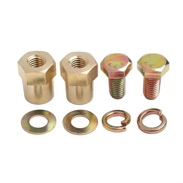 Alt view image 5 of 6 - M10 Stud Battery Junction Post Connector, Brass Power Terminal Adapter for Car Truck Yacht, 1 Pair(M8)