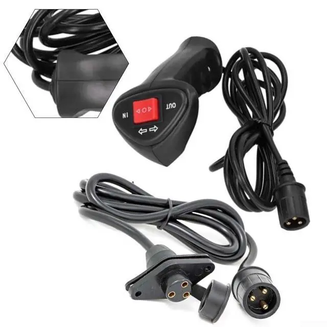 Alt view image 7 of 7 - Electric Winch Remote Control Handle, 3-Prong Winch Controller with 3.6m Cable for 5000 Lbs Load, Black(B)