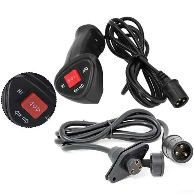 Alt view image 6 of 7 - Electric Winch Remote Control Handle, 3-Prong Winch Controller with 3.6m Cable for 5000 Lbs Load, Black(B)