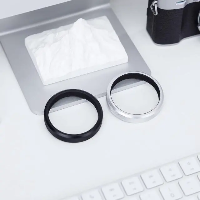 Alt view image 6 of 7 - Deluxe Lens Filter Adapter Ring for Fujifilm X100VI X100V X100F X100T X100S X100 X70 Camera Install 49MM UV CPL ND Filter & Fuji FLCP-49 Lens Cap,Replace Fujifilm AR-X100 - Grid Pattern Black