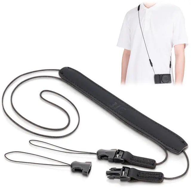 Main image of Minimalist Ultra-Thin GRIV Camera Shoulder Neck Strap With Quick Release for Ricoh GR IV III II IIIx HDF Monochrome GRIV GRIII GRIIIx GRII GR 4 3 2 GR4 GR3 GR2 Compact Camera Accessories - Black