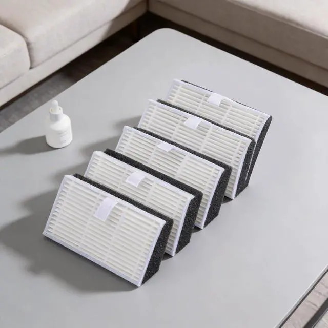 Alt view image 2 of 7 - For Uninell UR3 Robot Vacuum Replacement Filters, 6-Pack Washable HEPA-Style Filter Kit Captures Fine Particles, Easy-Install Maintenance Parts For Home With Pets