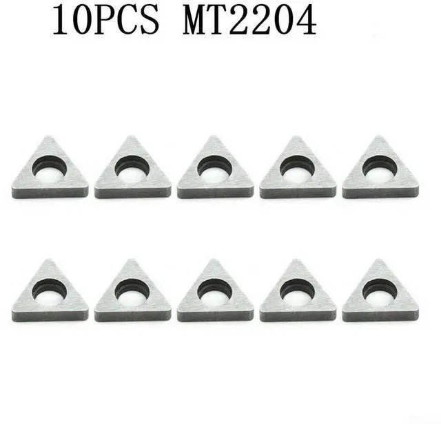 Alt view image 4 of 6 - 10Pcs MT1603 CNC Turning Tool Holder Triangular Wedge Shim High Strength Wear Resistance Silver 1.46x1.20x0.32cm For Metalworking(MT2204)