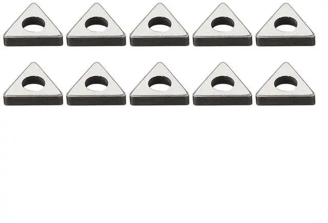 Main image of 10Pcs MT1603 CNC Turning Tool Holder Triangular Wedge Shim High Strength Wear Resistance Silver 1.46x1.20x0.32cm For Metalworking(MT2204)