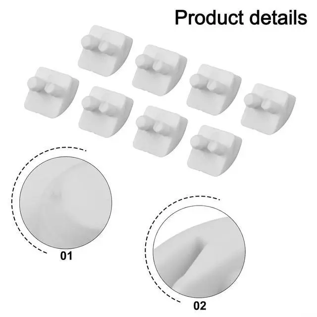 Alt view image 3 of 7 - 8PCS/AXV014SP Pool Vacuum Pod Shoes Santoprene Replacement Parts White,Pool Maintenance Kit