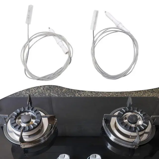 Alt view image 2 of 7 - 2pcs Gas Stove Ignition Electrode with 900mm Wire for Most Brand Gas Cooker Range Parts Ceramic Spark Ignitor Replacement Kit for Easy Install Safe Use(45mm)