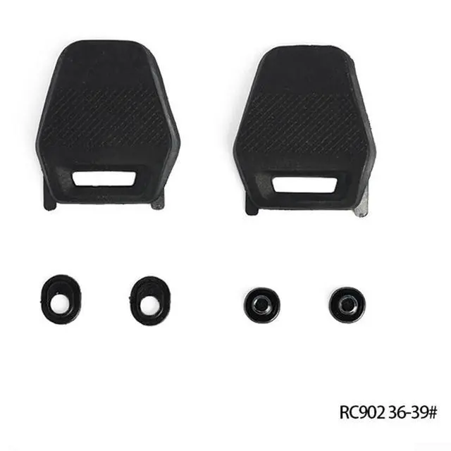 Alt view image 5 of 7 - Replaceable Heel Pads for RC901 RC902 RC903 Road Bike Shoes, ABS Wear-Resistant Shoe Repair Accessories, 3x3cm Black Replacement Parts, for RC900 S/M/L Sizes