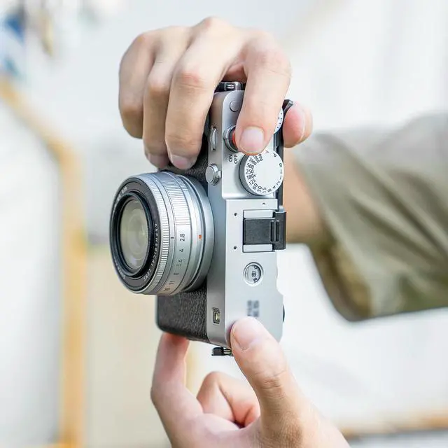 Alt view image 7 of 7 - Thumb Up Grip with Shutter Button for Fuji Fujifilm X-E5 XE5 Mirrorless Camera, Aluminum Alloy X-E5 Thumb Grip with Hot Shoe Cover Protector Thumb Rest Support Holder Not Affect The Use of Dial-Silver