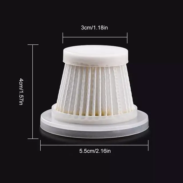Alt view image 3 of 7 - Reusable Washable Filter for Cordless Car Vacuum Cleaner for Easy Install Replacement Parts with High Efficiency Filtration for Particles White, 2 Pack(6 PACK)