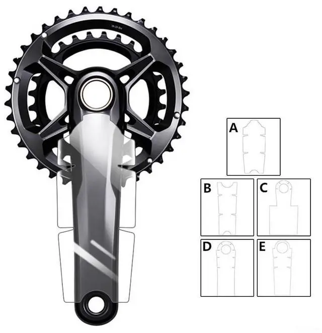 Main image of Bicycle Crank Protector Stickers XX1/XTR/XT, Race Face, E*Thirteen, 3T Carbon Fiber Arms, TPH Film Decal Guard(C)