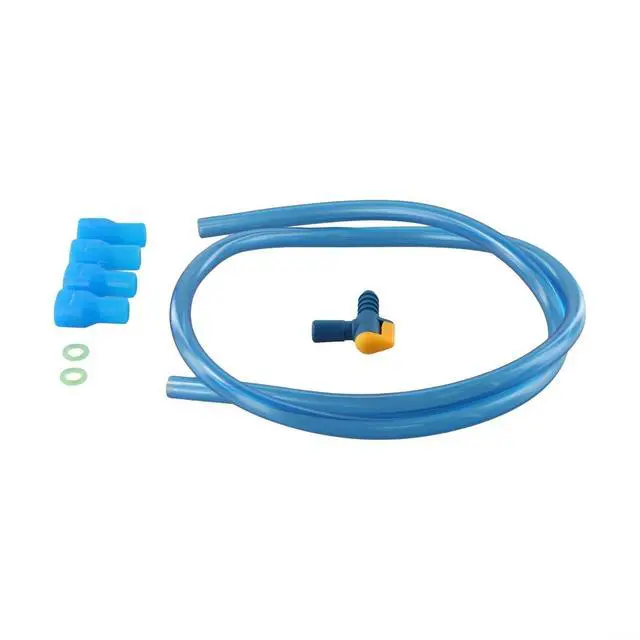 Alt view image 4 of 6 - Hydration Pack Replacement Kit 3ft Drinking Tube with 90 Degree Mouthpiece and 4 Bite Valves,for Water Reservoir Bladder Backpack Camping Hiking Blue (A Kits)