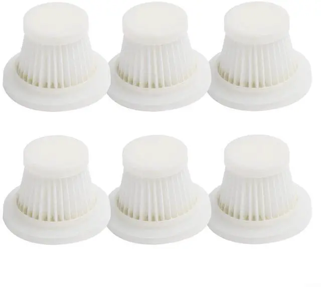 Main image of Reusable Washable Filter for Cordless Car Vacuum Cleaner for Easy Install Replacement Parts with High Efficiency Filtration for Particles White, 2 Pack(6 PACK)