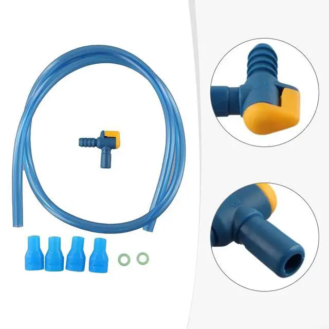 Alt view image 6 of 6 - Hydration Pack Replacement Kit 3ft Drinking Tube with 90 Degree Mouthpiece and 4 Bite Valves,for Water Reservoir Bladder Backpack Camping Hiking Blue (A Kits)