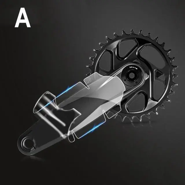 Alt view image 3 of 4 - Bicycle Crank Protector Stickers For SRAM XX1/XTR/XT, Race Face, E*Thirteen, 3T Carbon Fiber Arms, TPH Film Decal Guard(A)
