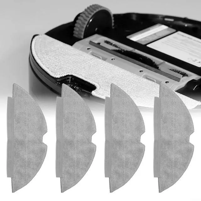 Alt view image 3 of 7 - 4/6PCS Mop Pads For Eufy For RoboVac L35 For Hybrid / L35 For Hybrid+ / LR30 For Hybrid+, Reusable Microfiber Mop Replacement, Strong Water Absorption Mop Cloth, Mop Pad Accessories For Robot(4 PACK)