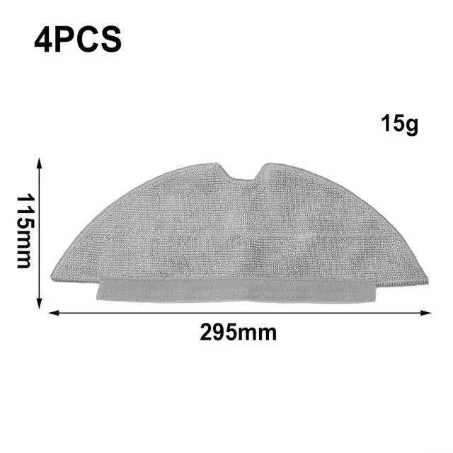 Alt view image 2 of 7 - 4/6PCS Mop Pads For Eufy For RoboVac L35 For Hybrid / L35 For Hybrid+ / LR30 For Hybrid+, Reusable Microfiber Mop Replacement, Strong Water Absorption Mop Cloth, Mop Pad Accessories For Robot(4 PACK)