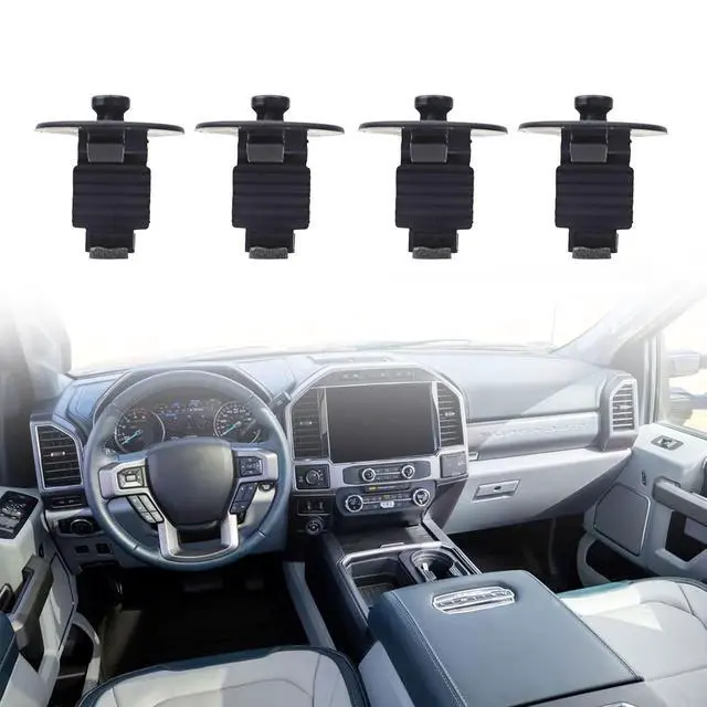 Alt view image 3 of 7 - 4Pcs Floor Mat Retainer Nylon Clip W715120-SS3JA Compatible With For FORD Super Duty 2017-2022, Direct Replacement Plastic Carpet Fastener For Truck Interior Trim Repair