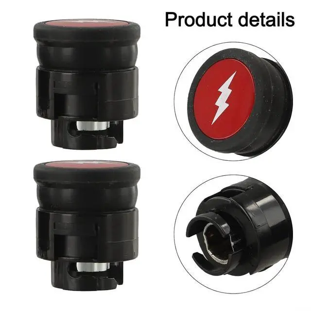 Alt view image 5 of 7 - 2 Pieces Grill Igniter Button Switch Q320 Q3200 Q1200 Q2200 Gas Grills Replaces 64868 63788 ABS Plastic and Metal Build Red