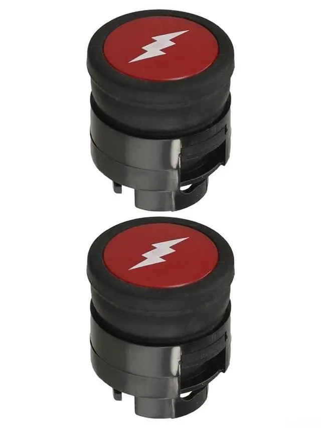 Alt view image 7 of 7 - 2 Pieces Grill Igniter Button Switch Q320 Q3200 Q1200 Q2200 Gas Grills Replaces 64868 63788 ABS Plastic and Metal Build Red