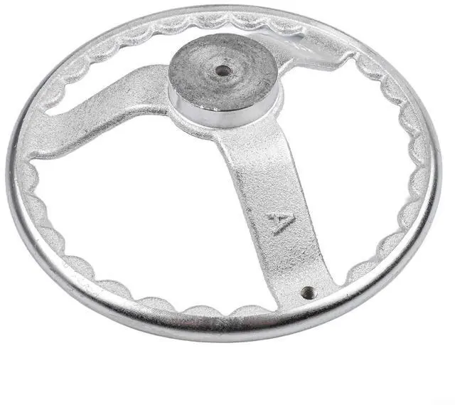 Alt view image 5 of 7 - 3-Spoke Chrome Plated Steel Handwheel For Machine Tool, Cast Iron Round Rim Corrugated Handle Wheel For Lathe CNC Printer (Size Optional)(12 Inch)