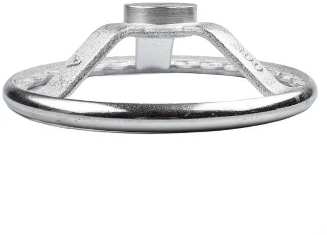 Alt view image 7 of 7 - 3-Spoke Chrome Plated Steel Handwheel For Machine Tool, Cast Iron Round Rim Corrugated Handle Wheel For Lathe CNC Printer (Size Optional)(12 Inch)