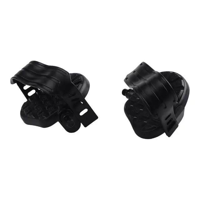 Alt view image 6 of 7 - Exercise Bike Pedals with Adjustable Straps,Anti-Slip Platform for 9/16" and 1/2" Threads, Metal and Plastic Construction for Indoor Cycling and Home Fitness, Black