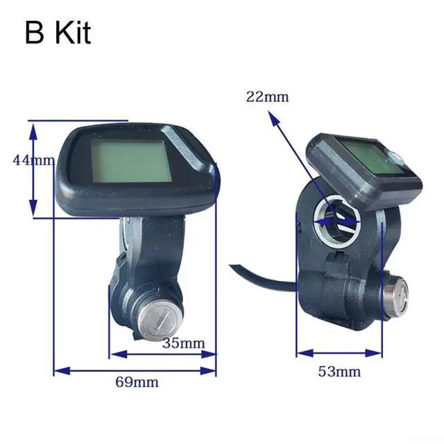 Alt view image 4 of 5 - Bike LCD Display 36V 48V 60V 72V, Speed Monitor, Handlebar Speed Display, Ebike Meter with Key Lock, Scooter Speedometer LCD, Bike Accessories