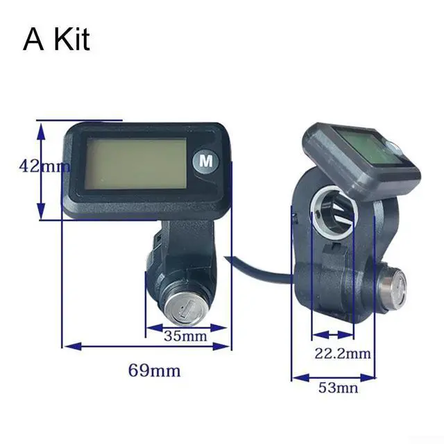 Alt view image 3 of 5 - Bike LCD Display 36V 48V 60V 72V, Speed Monitor, Handlebar Speed Display, Ebike Meter with Key Lock, Scooter Speedometer LCD, Bike Accessories