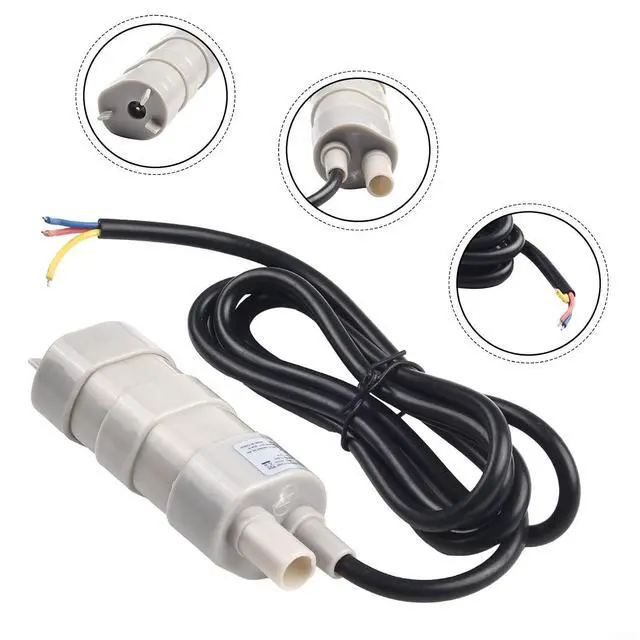 Alt view image 3 of 7 - 12V Submersible Water Pump 1000L/H For Thetford C200/C400 Toilets, Garden Sprinklers, Lawn, RV, Pond, ABS 5M Lift Grey