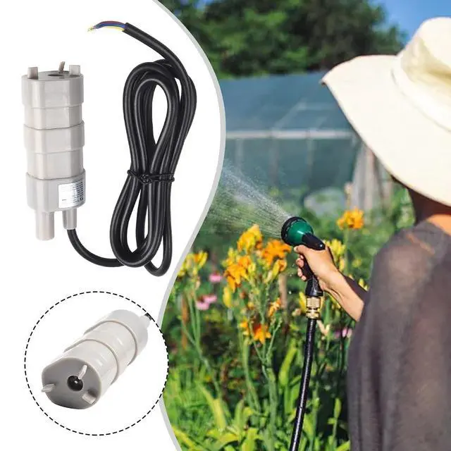 Alt view image 5 of 7 - 12V Submersible Water Pump 1000L/H For Thetford C200/C400 Toilets, Garden Sprinklers, Lawn, RV, Pond, ABS 5M Lift Grey