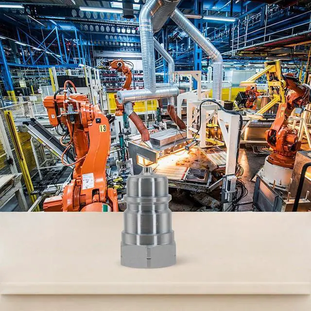 Alt view image 2 of 7 - NPT 1/2 Hydraulic Quick Connector, for iso 7241-A High Pressure Coupling, Carbon Steel Self-Locking Fitting For Agriculture & Industrial Machinery, Male/Female, 40MPa(Male)