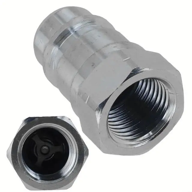 Alt view image 6 of 7 - NPT 1/2 Hydraulic Quick Connector, for iso 7241-A High Pressure Coupling, Carbon Steel Self-Locking Fitting For Agriculture & Industrial Machinery, Male/Female, 40MPa(Male)