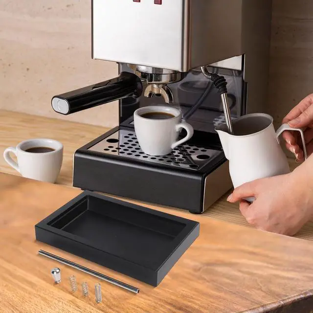 Alt view image 3 of 7 - Low Profile Drip Tray, Classic Pro With 6 9 12 Bar OPV Springs And Single Hole Steam Tip ABS Construction,For Espresso Brewing For Coffee Scale And Cup Space(D)