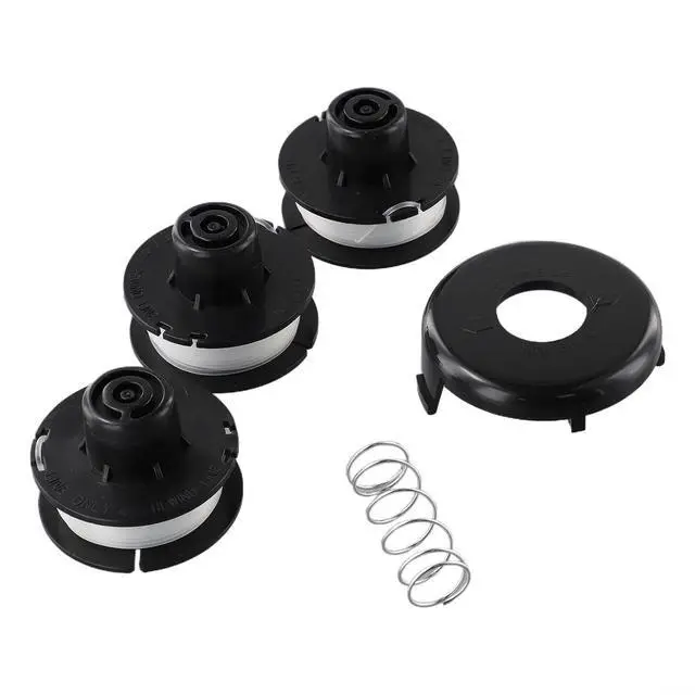 Alt view image 6 of 7 - 3 Pack 30Ft Replacement Spools with Spring Cap 51256 51301 to 51465 Trimmers for Compatible with 10-15 Inch Cutters for Easy Install No Tools Required