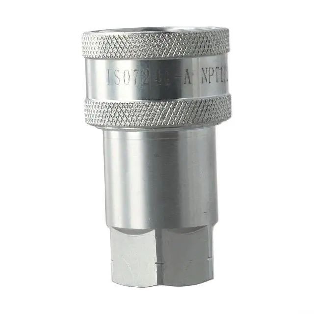 Alt view image 3 of 7 - NPT 1/2 Hydraulic Quick Connector, for iso 7241-A High Pressure Coupling, Carbon Steel Self-Locking Fitting For Agriculture & Industrial Machinery, Male/Female, 40MPa(Female)