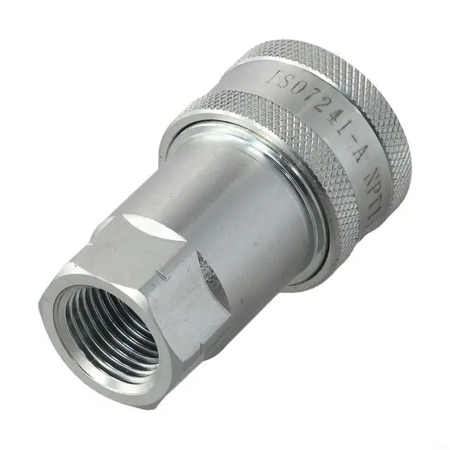 Alt view image 7 of 7 - NPT 1/2 Hydraulic Quick Connector, for iso 7241-A High Pressure Coupling, Carbon Steel Self-Locking Fitting For Agriculture & Industrial Machinery, Male/Female, 40MPa(Female)