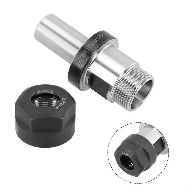 Alt view image 4 of 7 - ER20 Collet Chuck For TTS 3/4" Straight Shank, 1.38" Gage Length, 0.0003" TIR, 3/16-1/2" Clamping Range, 12000 RPM Max Balance, CNC Tool Holder