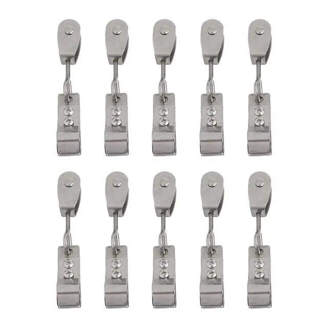 Alt view image 5 of 7 - Heavy Duty 304 Stainless Steel Pulley and Clamps for Shade Sail Installation, Fits 15-25mm Pipes and 4mm Wire Ropes, 10-Pack (10PCS)