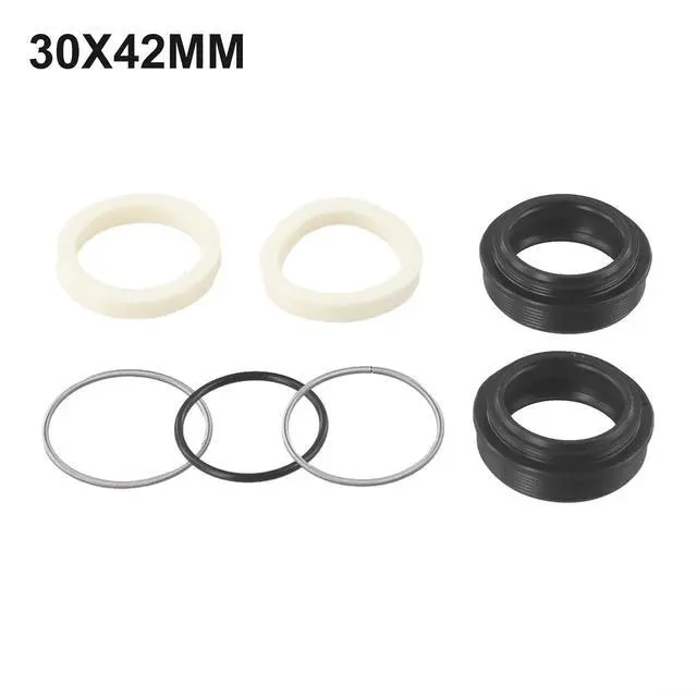 Alt view image 4 of 7 - Bicycle Fork Seal Kit 30-40mm,for FOX for ROCKSHOX for MANITOU for SUNTOUR,Rubber Dust Wiper Oil Seals with Sponges and Springs for MTB Suspension Repair (30x42mm)