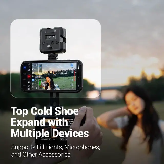 Alt view image 5 of 7 - Magnetic Camera Cold Shoe Phone Tripod Mount Holder with Rotatable Cold Shoe & 1/4"-20 Hole,Adjustable Cell Phone Tripod Adapter Attachment for Magsafe iPhone 17 16 15 14 13 12 Pro Max Live Streaming