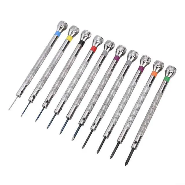 Alt view image 2 of 6 - Watchmaker Screwdriver Set, 10pcs Screwdriver Kit for Watch, Glasses, Jewelry Repair, 0.6-2.0mm, Stainless Steel