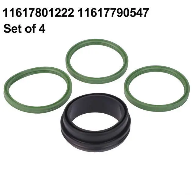 Alt view image 5 of 7 - 4X Turbo Intercooler Seal Kit O-Ring Gasket Compatible with for bmw 3 5 7 X3 X5 X6 Replace 11617801222 11617790547