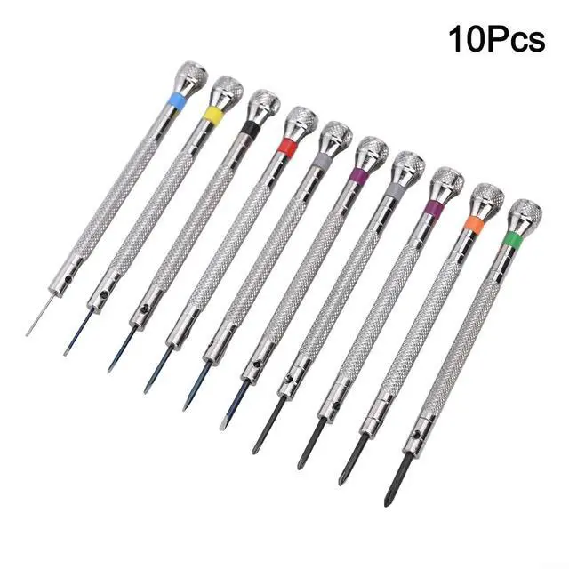 Alt view image 6 of 6 - Watchmaker Screwdriver Set, 10pcs Screwdriver Kit for Watch, Glasses, Jewelry Repair, 0.6-2.0mm, Stainless Steel