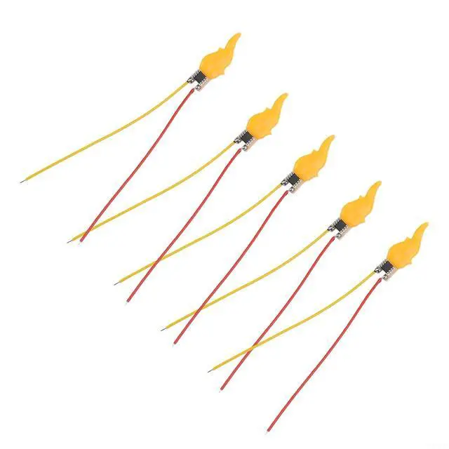 Alt view image 3 of 7 - Flickering Flame LED Bulb 3V-5V Simulated Candle Light Diode for DIY Birthday Party Home Decoration Plastic Electronic Component(5pk)