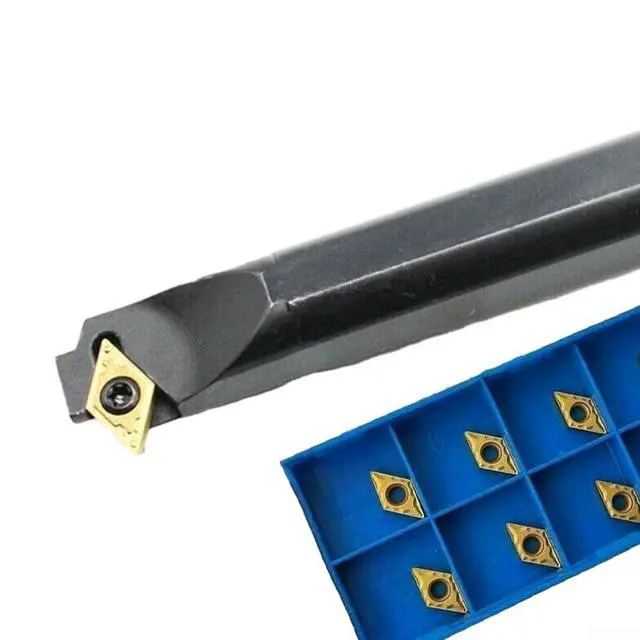 Alt view image 5 of 6 - Carbide Turning Tool For Semi-finishing And Finishing, S12M-SDWCR07 Boring Bar Holder, DCM7070204 Carbide Insert Tips, And T8 Wrench, Carbon Steel Shank, Cast Iron Cutting