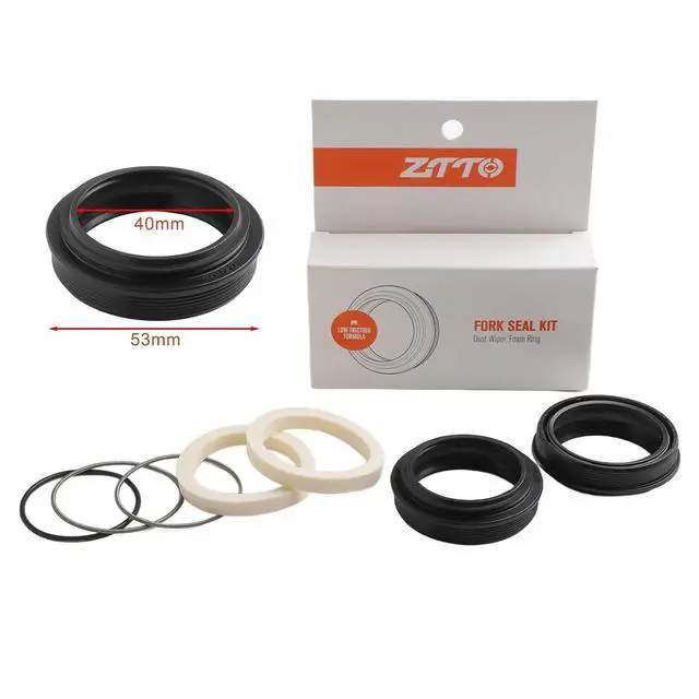 Alt view image 3 of 7 - Bicycle Fork Seal Kit 30-40mm,for FOX for ROCKSHOX for MANITOU for SUNTOUR,Rubber Dust Wiper Oil Seals with Sponges and Springs for MTB Suspension Repair (40x53mm)