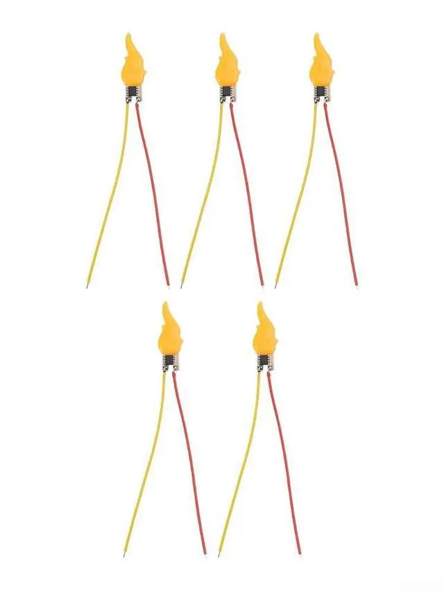 Alt view image 6 of 7 - Flickering Flame LED Bulb 3V-5V Simulated Candle Light Diode for DIY Birthday Party Home Decoration Plastic Electronic Component(5pk)