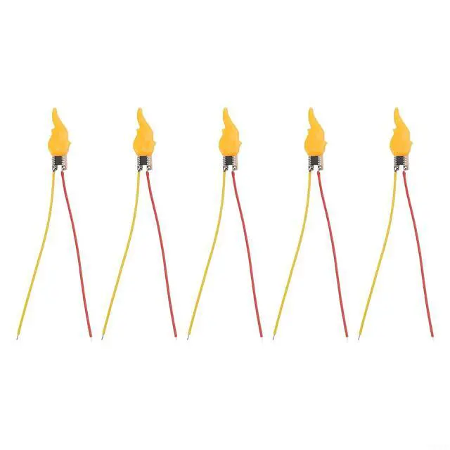 Alt view image 2 of 7 - Flickering Flame LED Bulb 3V-5V Simulated Candle Light Diode for DIY Birthday Party Home Decoration Plastic Electronic Component(5pk)