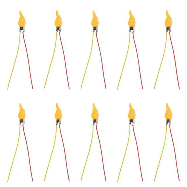 Alt view image 3 of 7 - Flickering Flame LED Bulb 3V-5V Simulated Candle Light Diode for DIY Birthday Party Home Decoration Plastic Electronic Component(10pk)